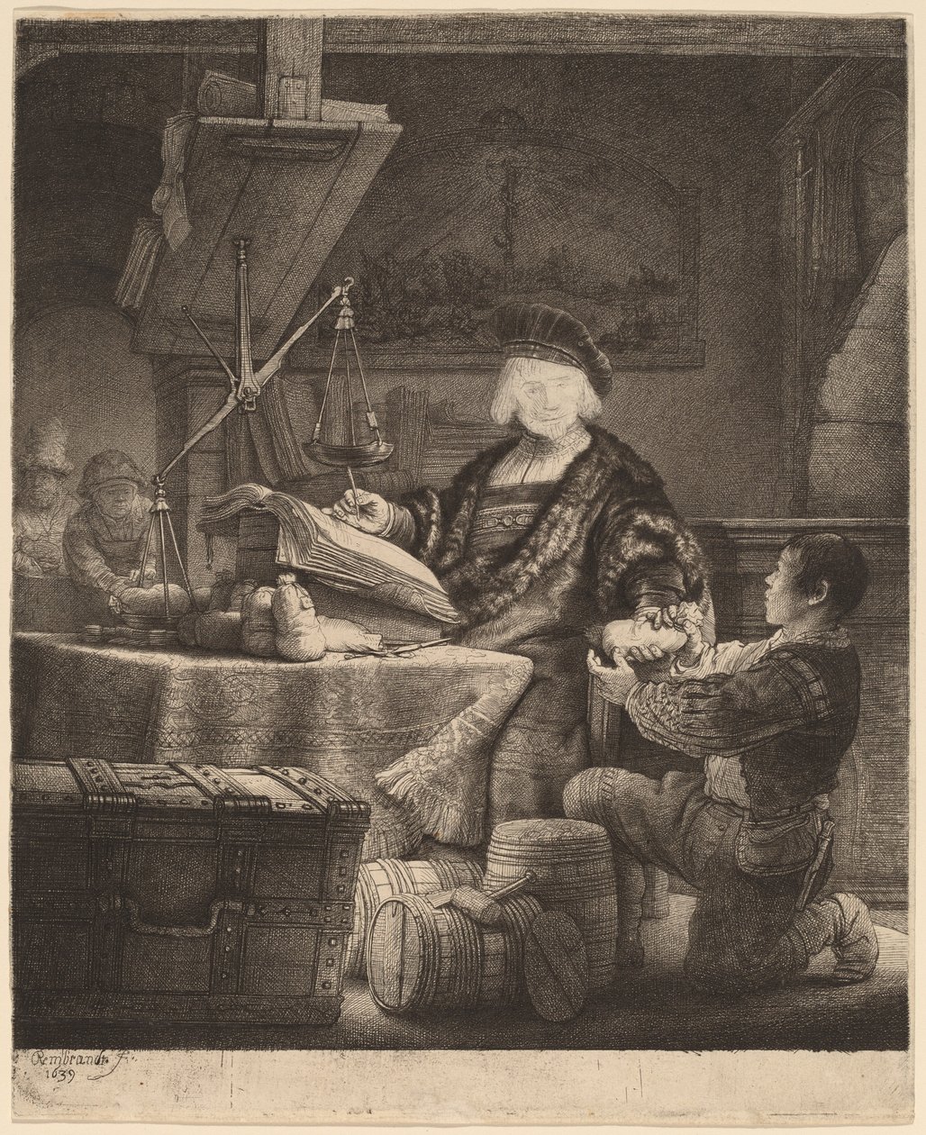 Jan Uytenbogaert, "Az aranymérleg" alkotó: Rembrandt van Rijn