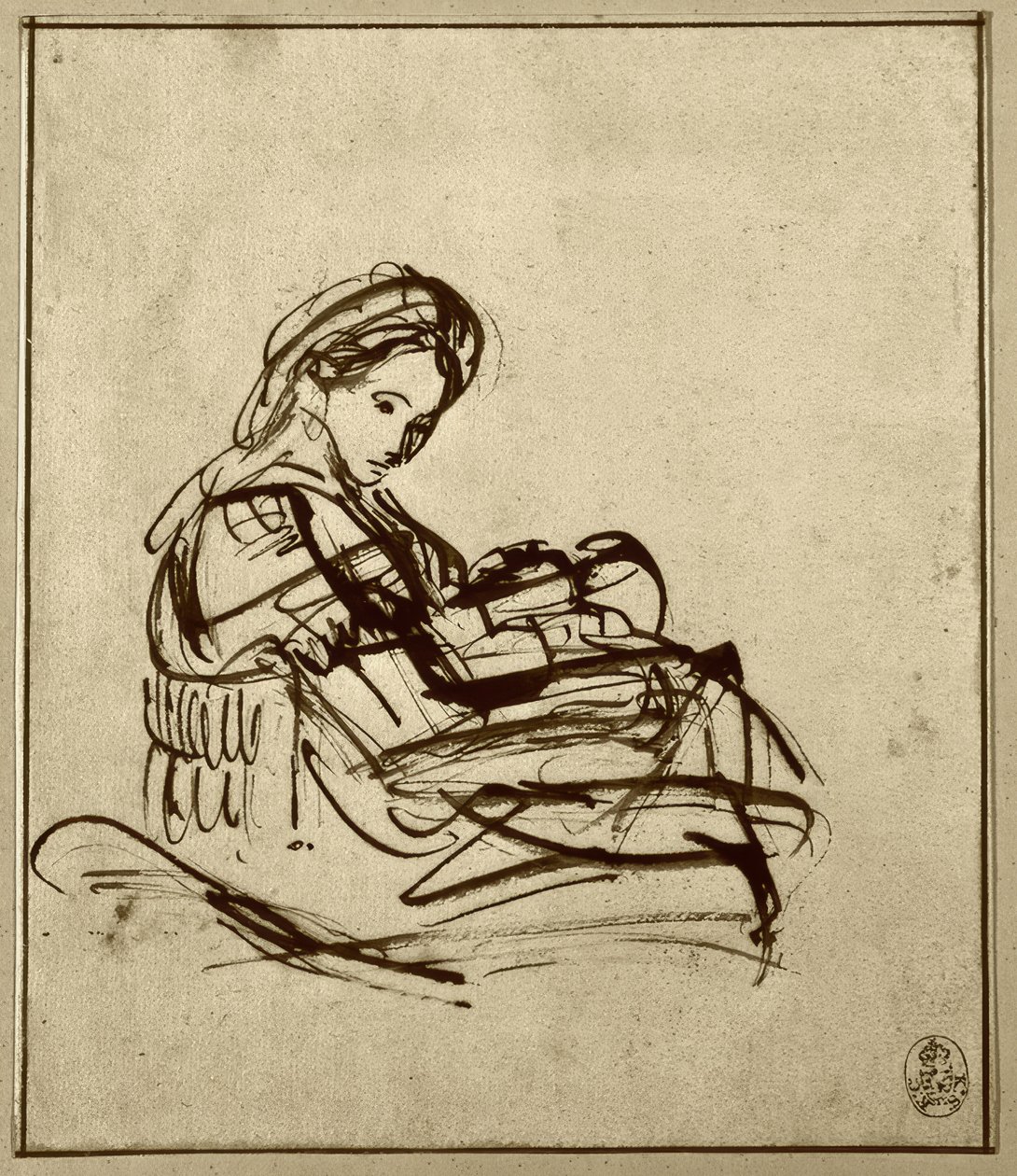 Mária a gyerekkel alkotó: Rembrandt van Rijn