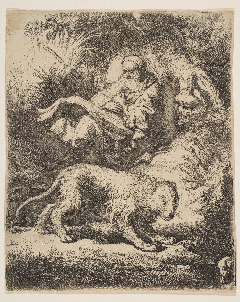 Szent Jeromos Reading, 1634. alkotó: Rembrandt van Rijn