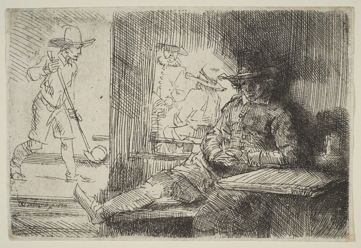 A golfjátékos, 1654. alkotó: Rembrandt van Rijn