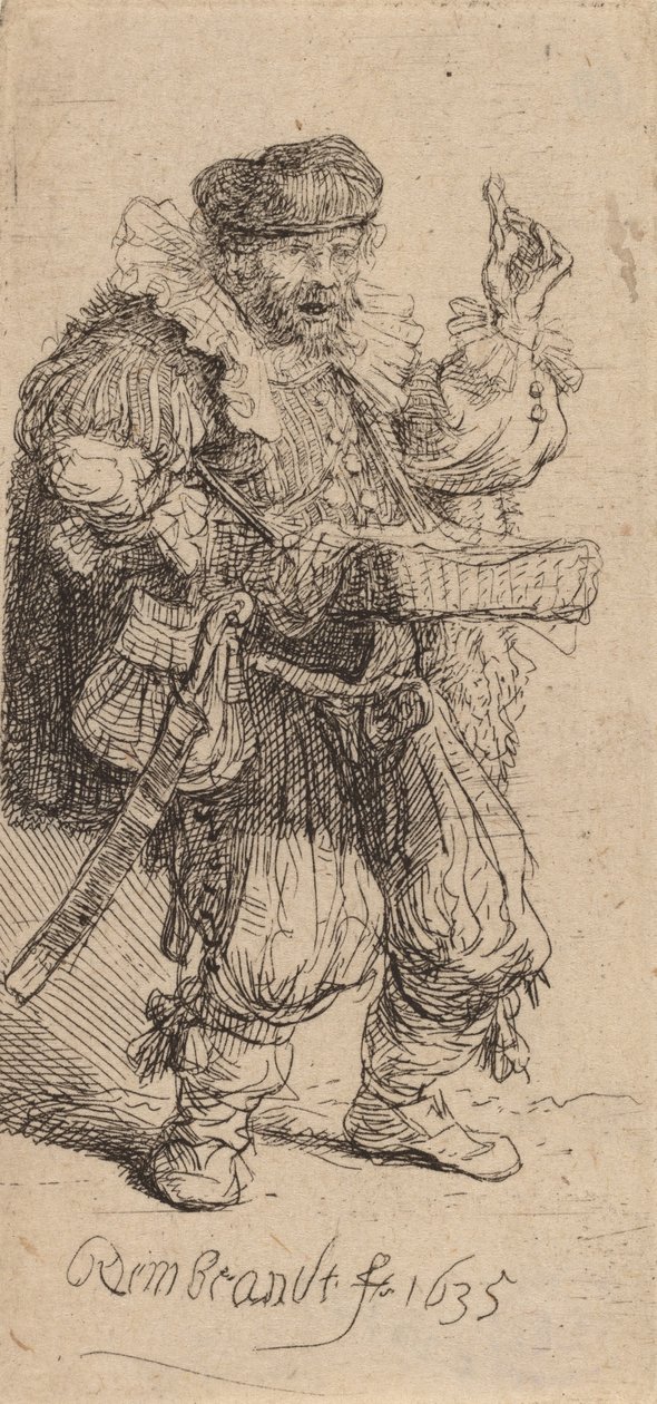 The Quacksalver, 1635. alkotó: Rembrandt van Rijn