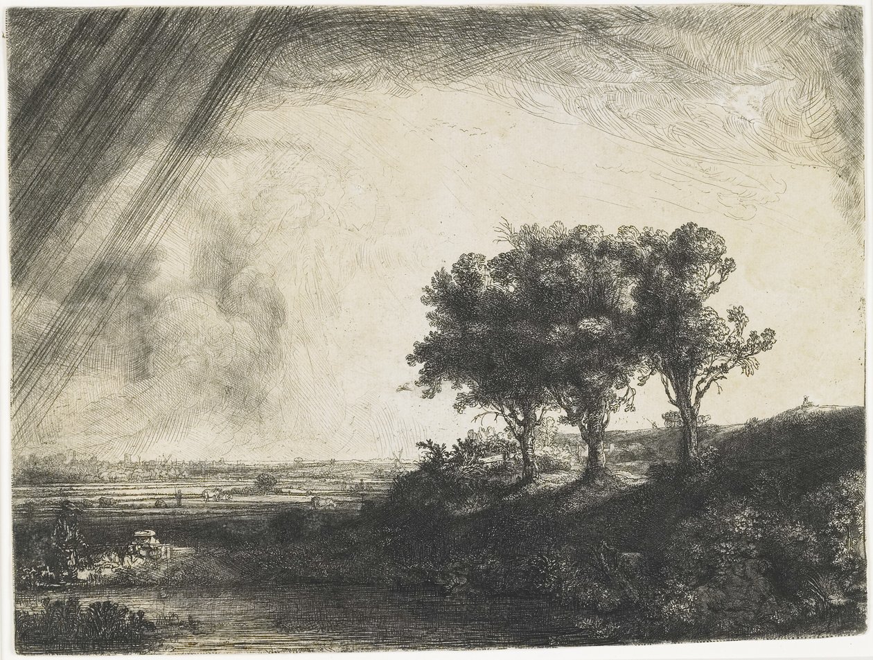 A három fa, 1643 alkotó: Rembrandt van Rijn