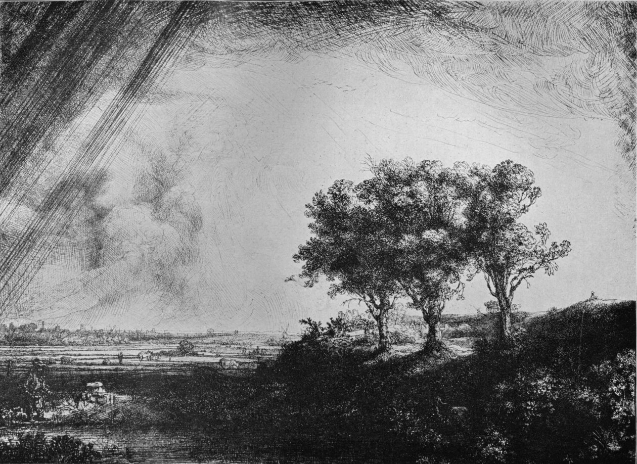 A három fa, 1643 alkotó: Rembrandt van Rijn