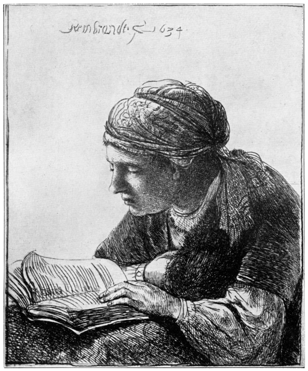 Olvasó asszony, 1634, 1912. alkotó: Rembrandt van Rijn