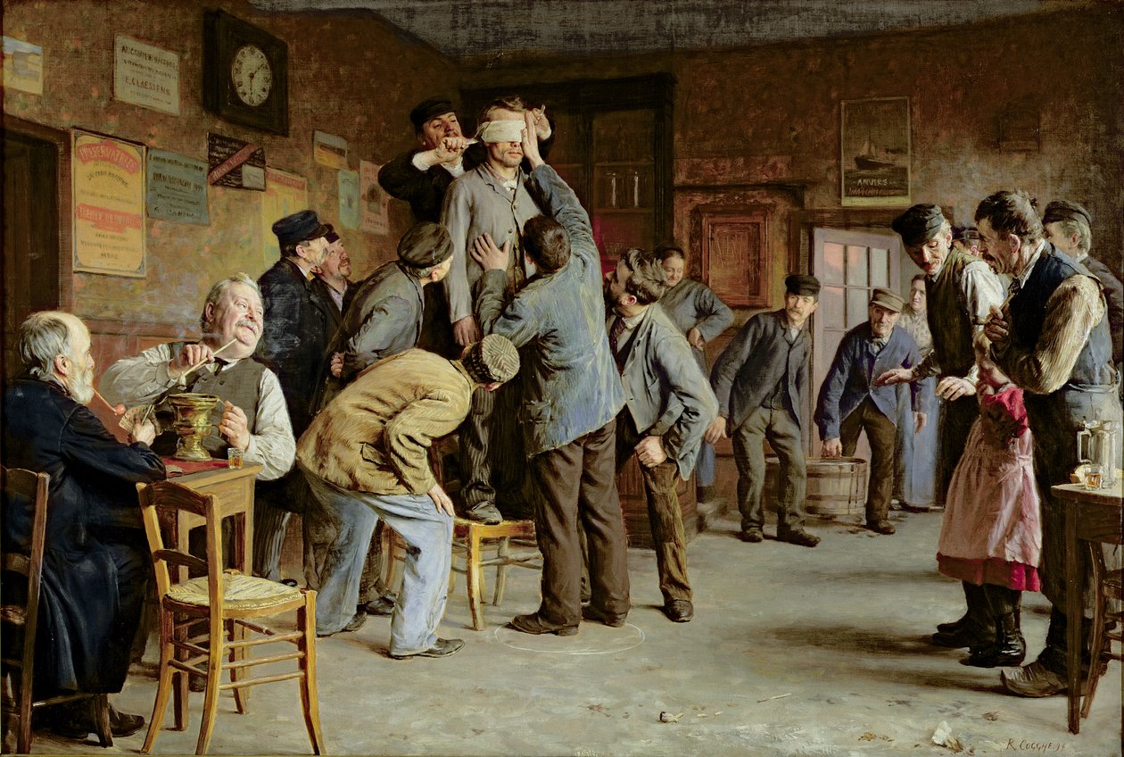 A váratlan lábfürdő, 1895 alkotó: Remy Cogghe