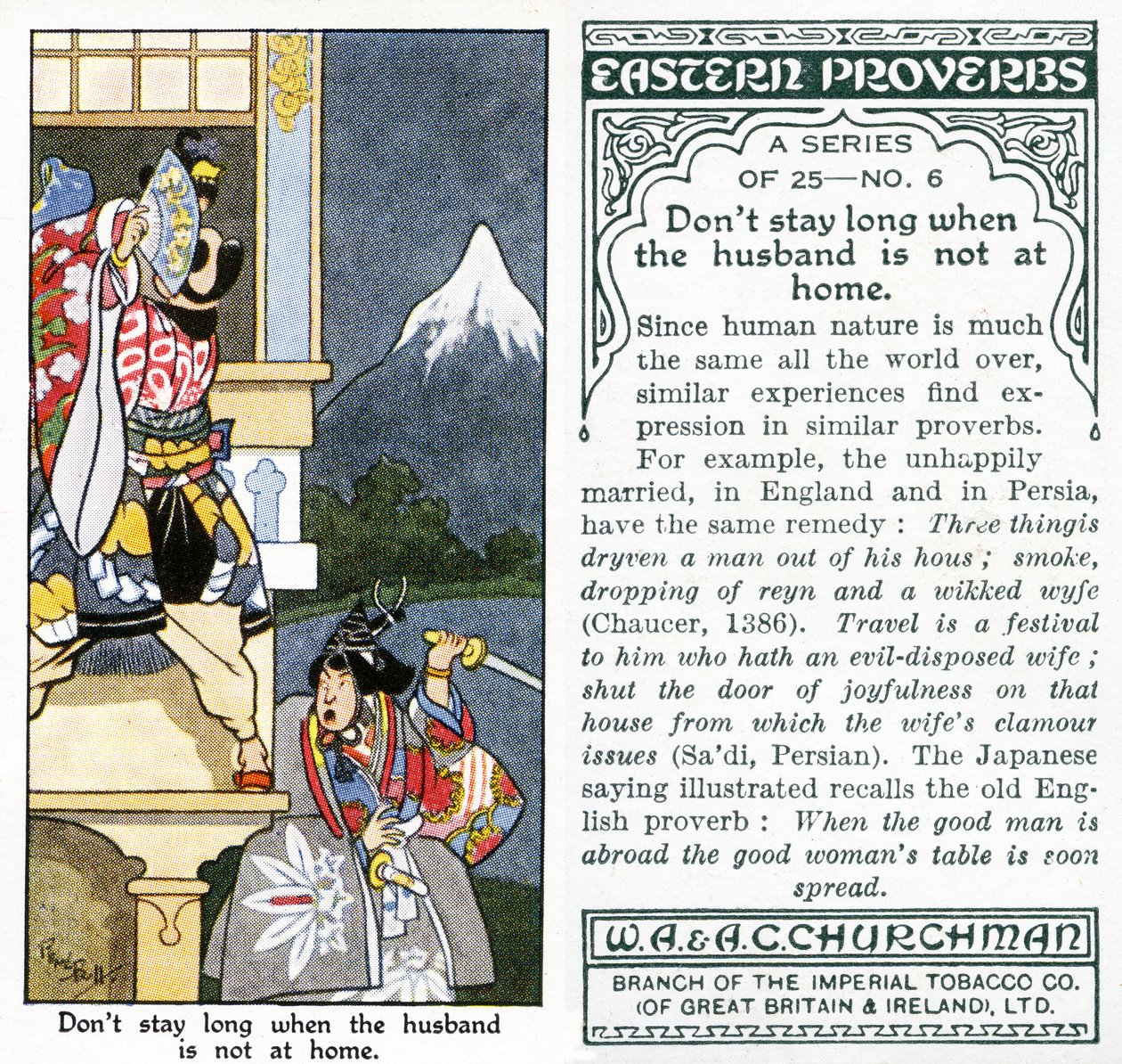 „Ne maradj sokáig, amikor a férj nincs otthon, 1931 (lásd még: 498204) alkotó: René Bull