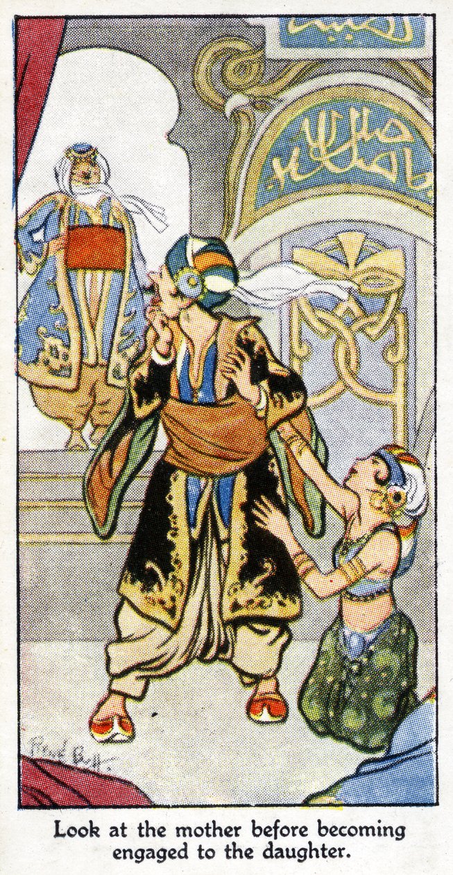 „Nézd meg az anyát, mielőtt eljegyeznéd a lányát, 1931 (lásd még: 498197) alkotó: René Bull