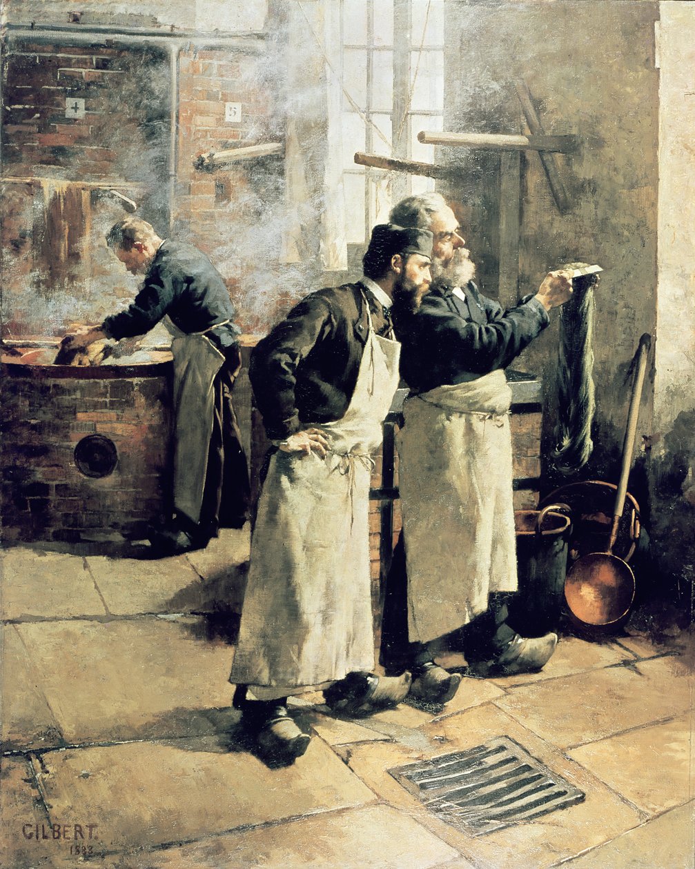 Festőműhely a Gobelinsben, 19. század alkotó: Rene Joseph Gilbert