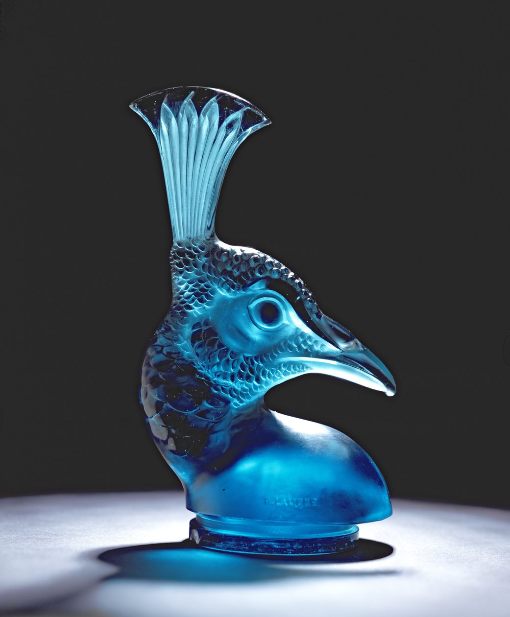 Türkiz pávafej dugó (üveg) alkotó: Rene Jules Lalique
