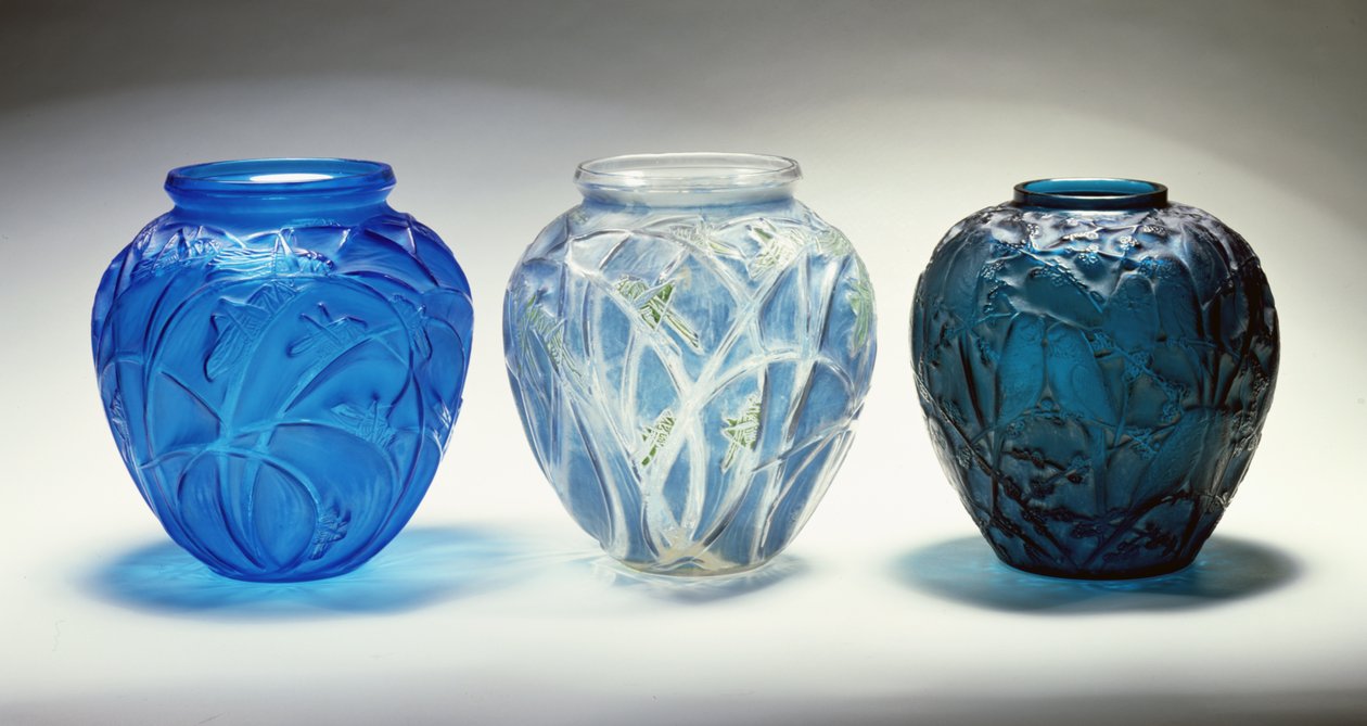 Három váza (üveg) alkotó: Rene Jules Lalique