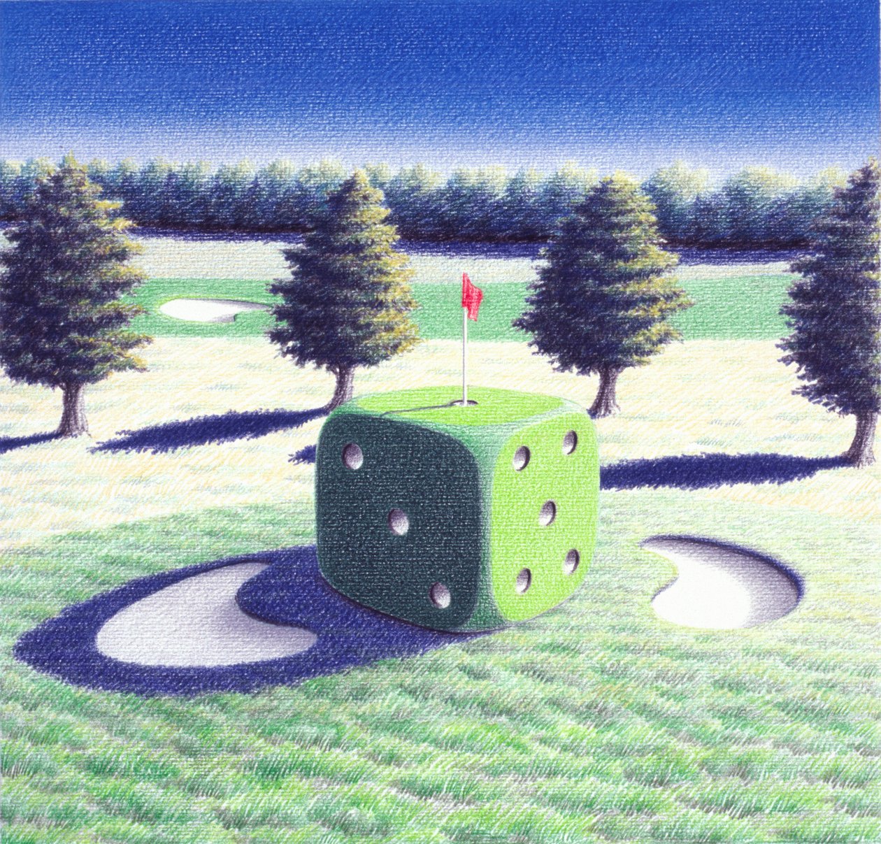 Gamble, 2002, Színes ceruzarajz papírra alkotó: Rene Boin