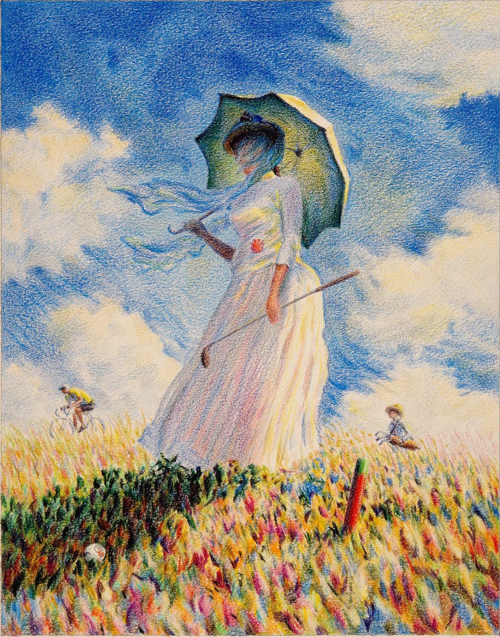 MONET-Golf, 2019, Színes ceruzarajz papírra alkotó: Rene Boin