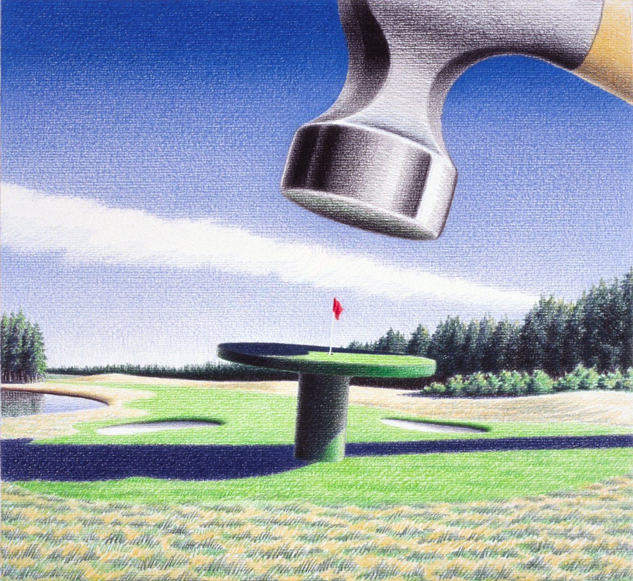 Pin, 2002, Színes ceruzarajz papírra alkotó: Rene Boin