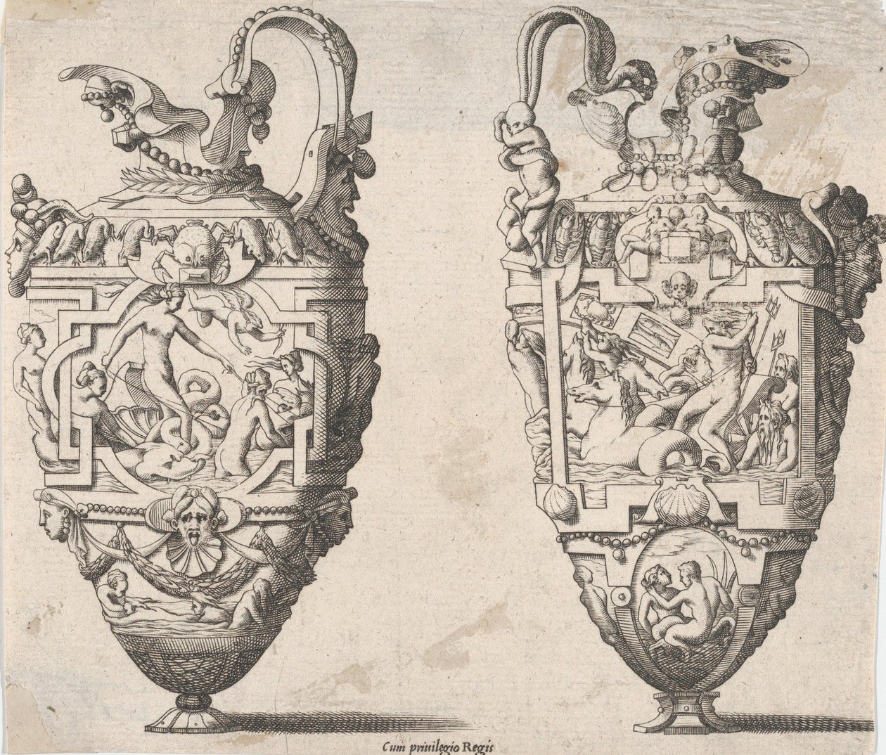 Két váza, XVI-XVII. alkotó: Rene Boyvin