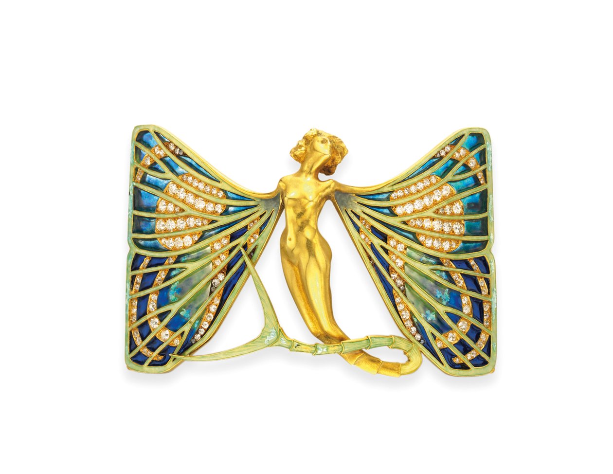 Szecessziós "Sylph" kutyanyakörv, 1900 körül alkotó: Rene Jules Lalique