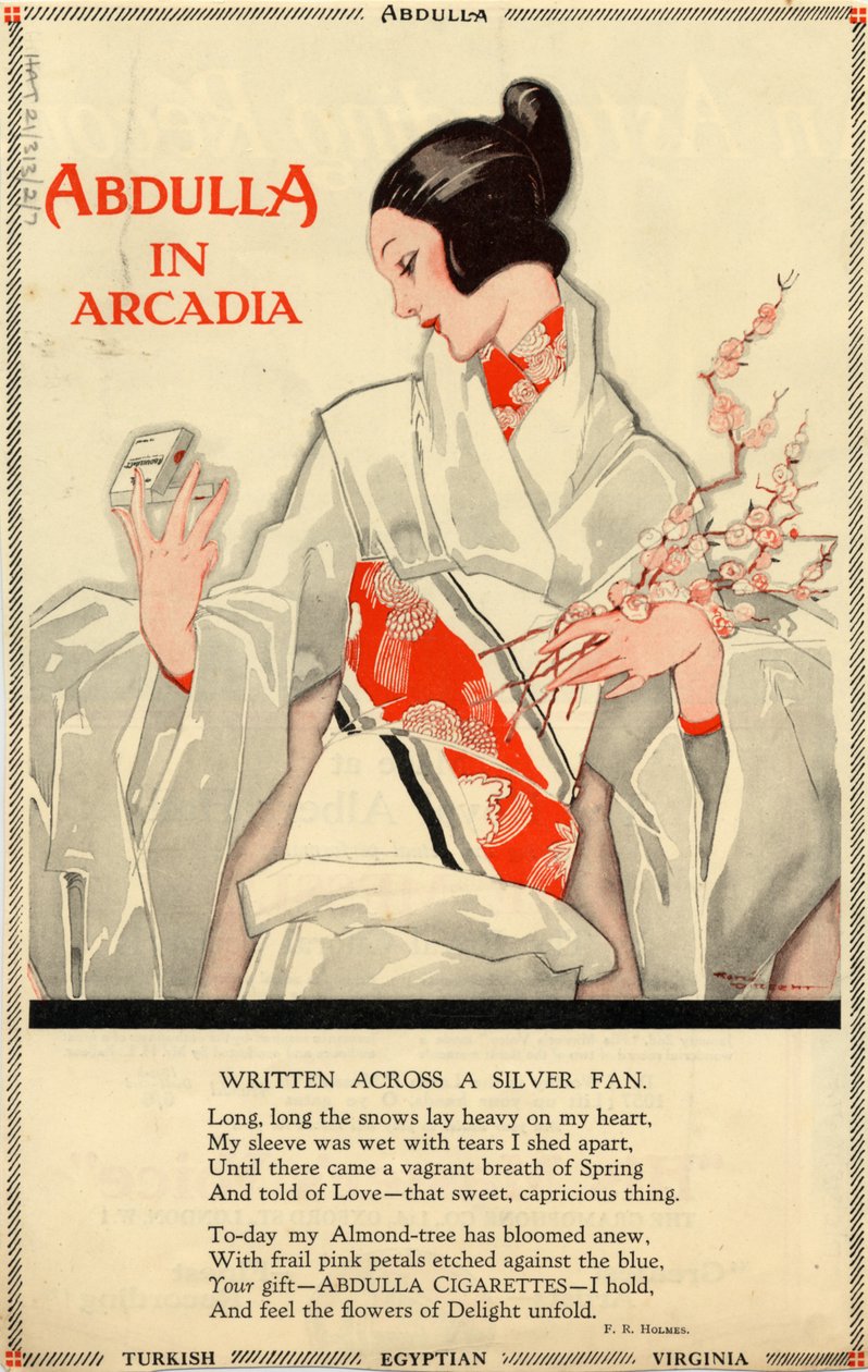 Abdulla cigaretták, 1920-as évek alkotó: Rene Vincent