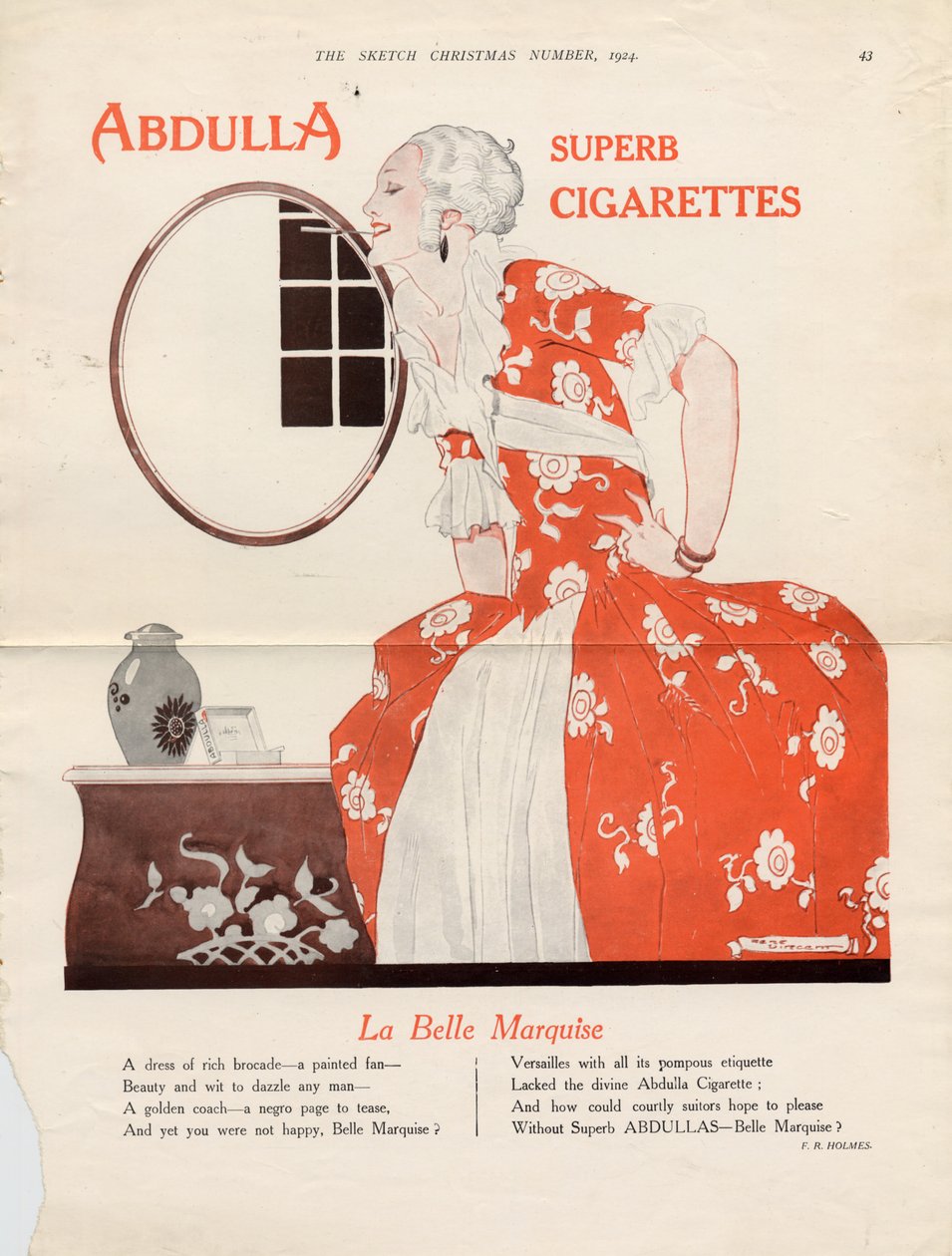 Abdulla cigaretta, 1924 alkotó: Rene Vincent