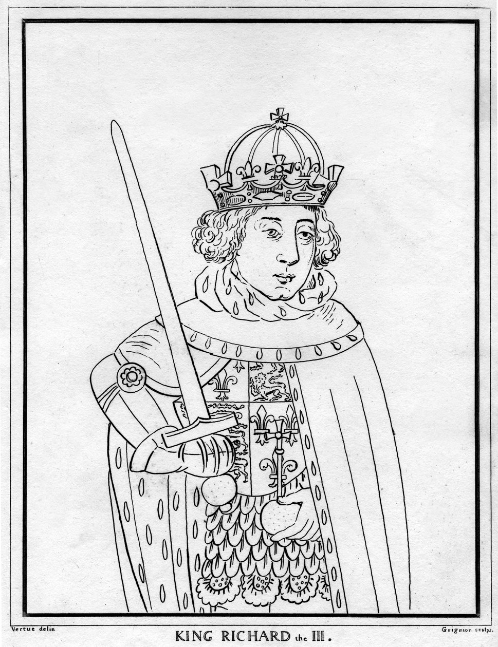 III. Richard angol, 18. század. alkotó: Reynolds Grignion
