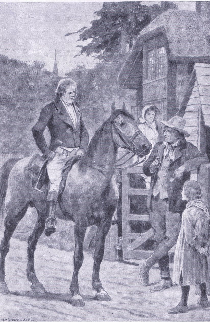 Cobbett a lován, illusztráció a My Magazine-ból, 1925 alkotó: Richard Caton II Woodville