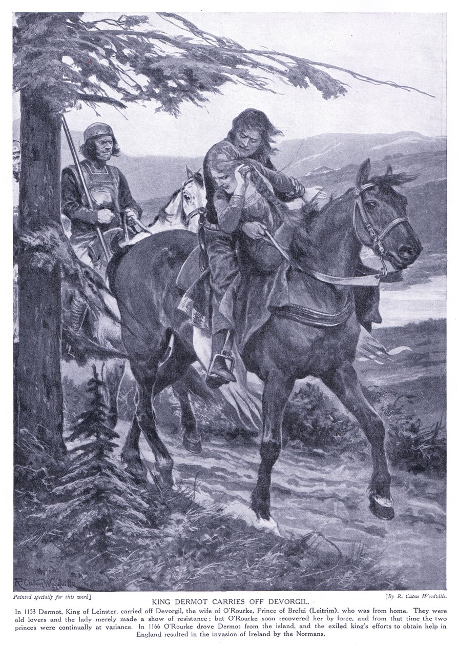 Dermot király végrehajtja a deorgilt, az 1920-as években alkotó: Richard Caton Woodville junior