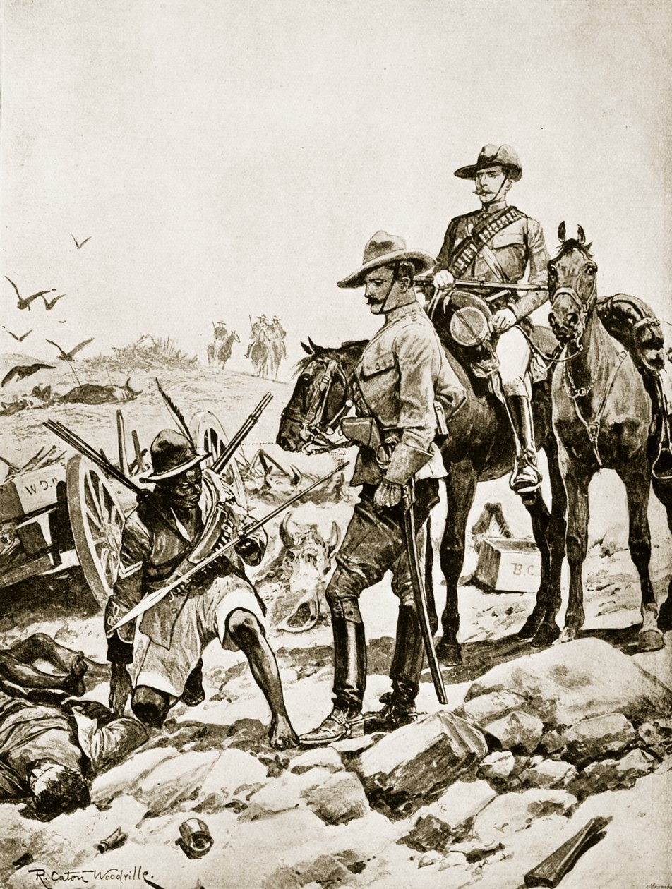 A Matabele pályáján, 1893 alkotó: Richard Caton Woodville junior