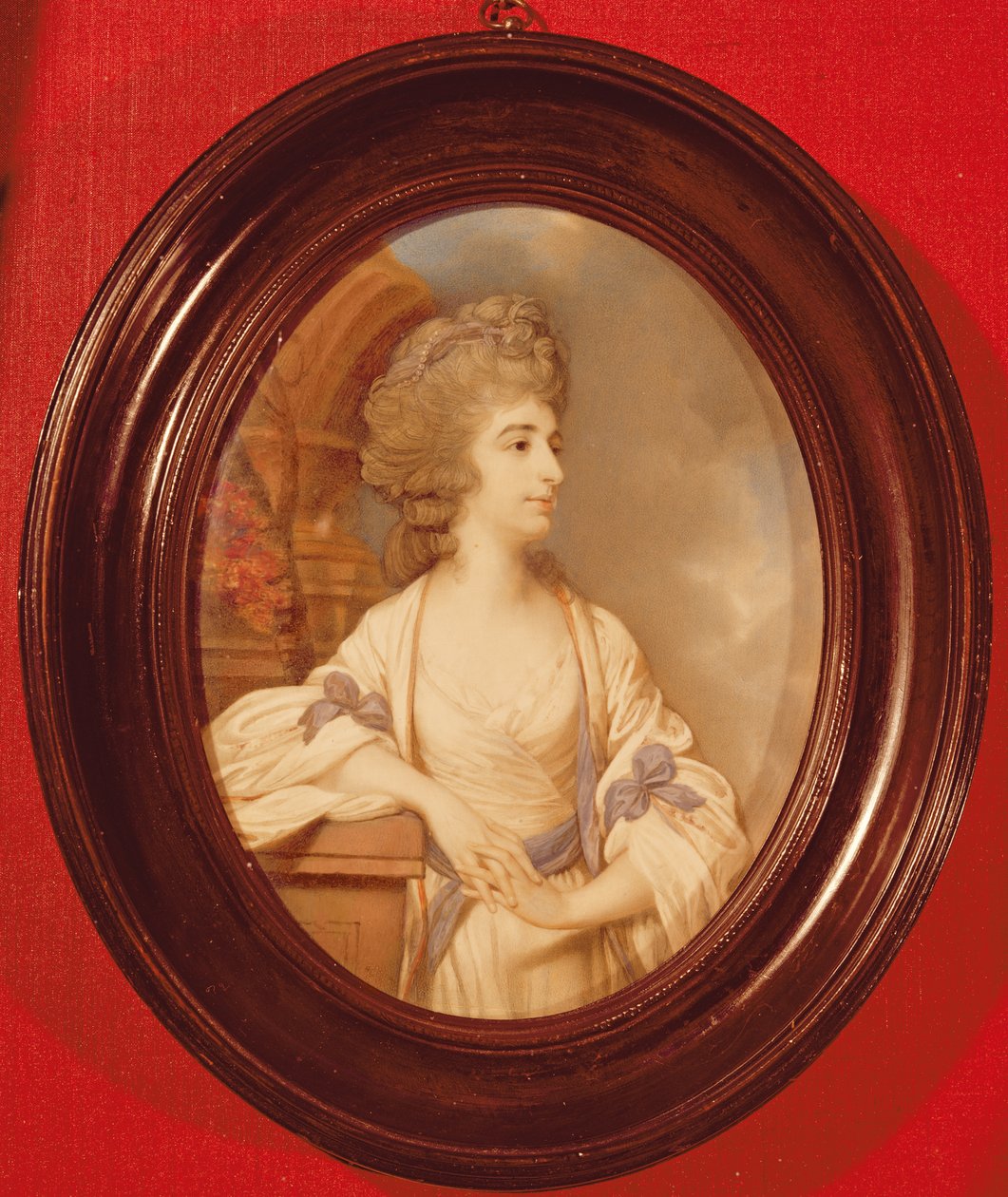Sarah Siddons (1755-1831) portréja 1783 (akvarell elefántcsonton) alkotó: Richard Crosse