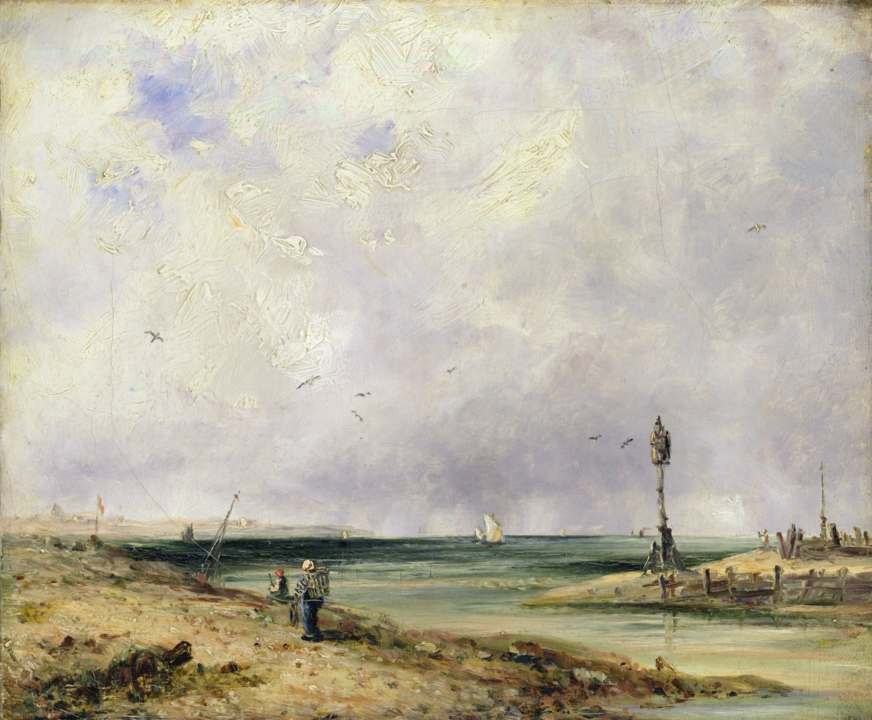 Strand jelenet alkotó: Richard Parkes Bonington