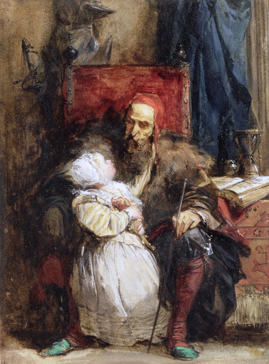 Öreg és gyermek, 1827 körül (wc papíron) alkotó: Richard Parkes Bonington