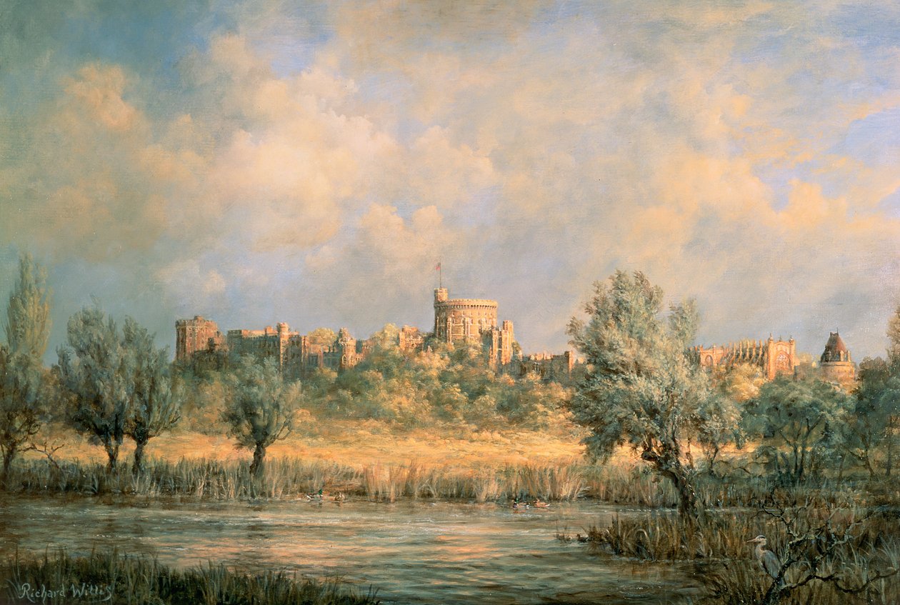 Windsori kastély: a Temze felől alkotó: Richard Willis