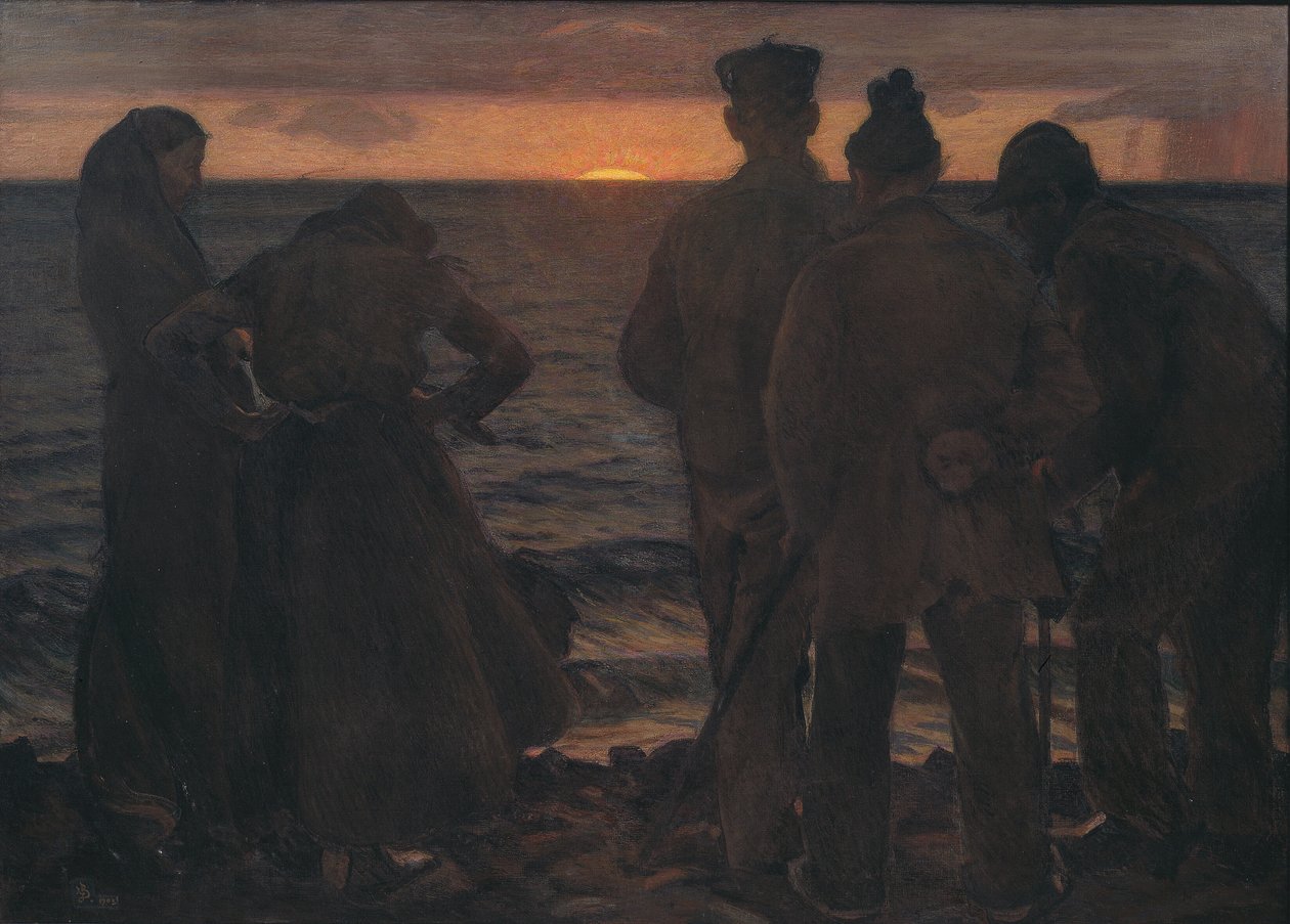 Az öregek a tengerparton alkotó: Richard Bergh