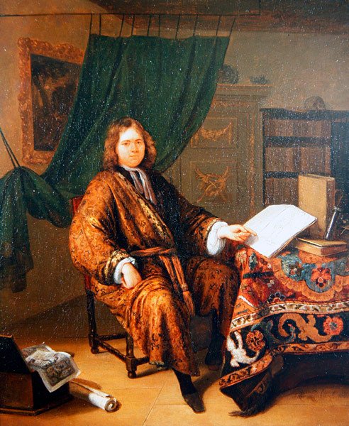 Hozzáértő a könyvtárában alkotó: Richard Brackenburgh