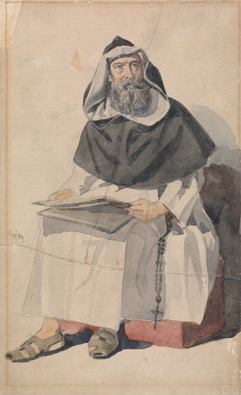 Egy szerzetes portréja alkotó: Richard Dadd