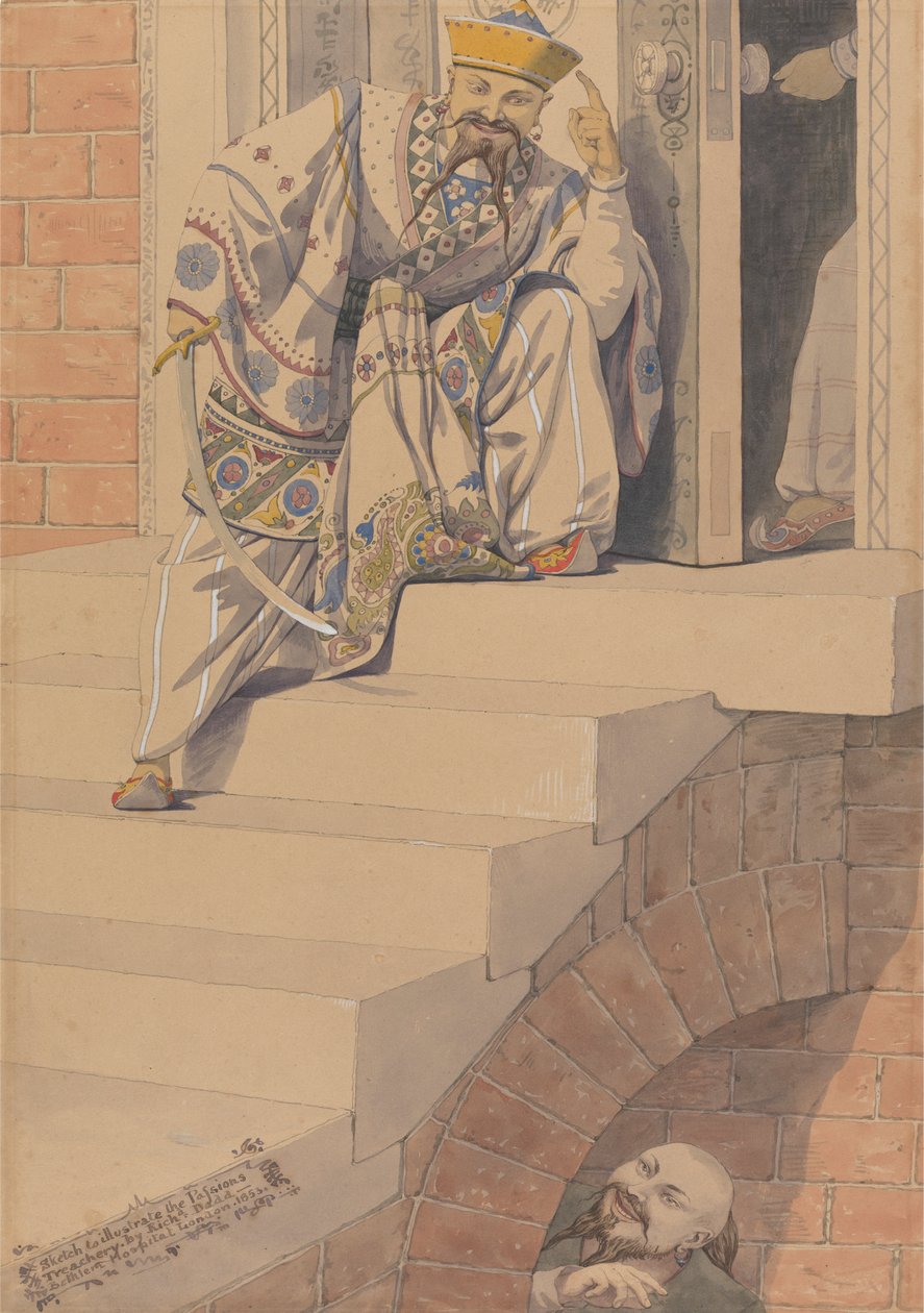 Vázlat a szenvedélyek illusztrálására: Árulás alkotó: Richard Dadd