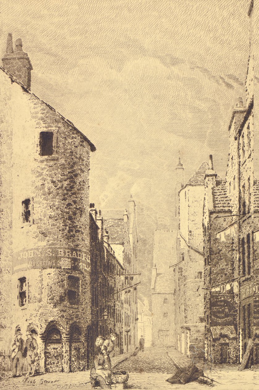 Fish Street (rézkarc) alkotó: Richard Davidson Winter
