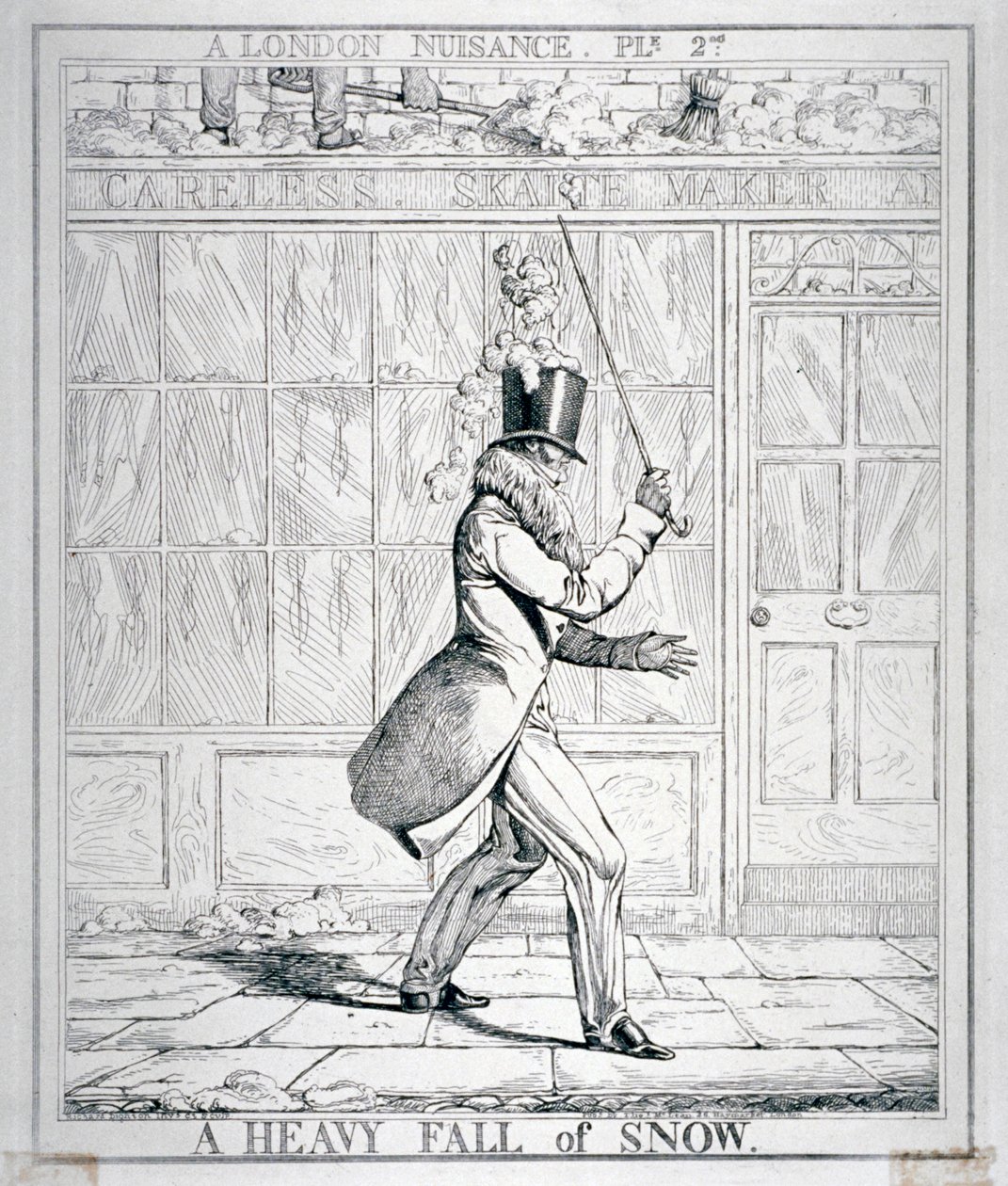 "A heves hóesés", 1821 alkotó: Richard Dighton