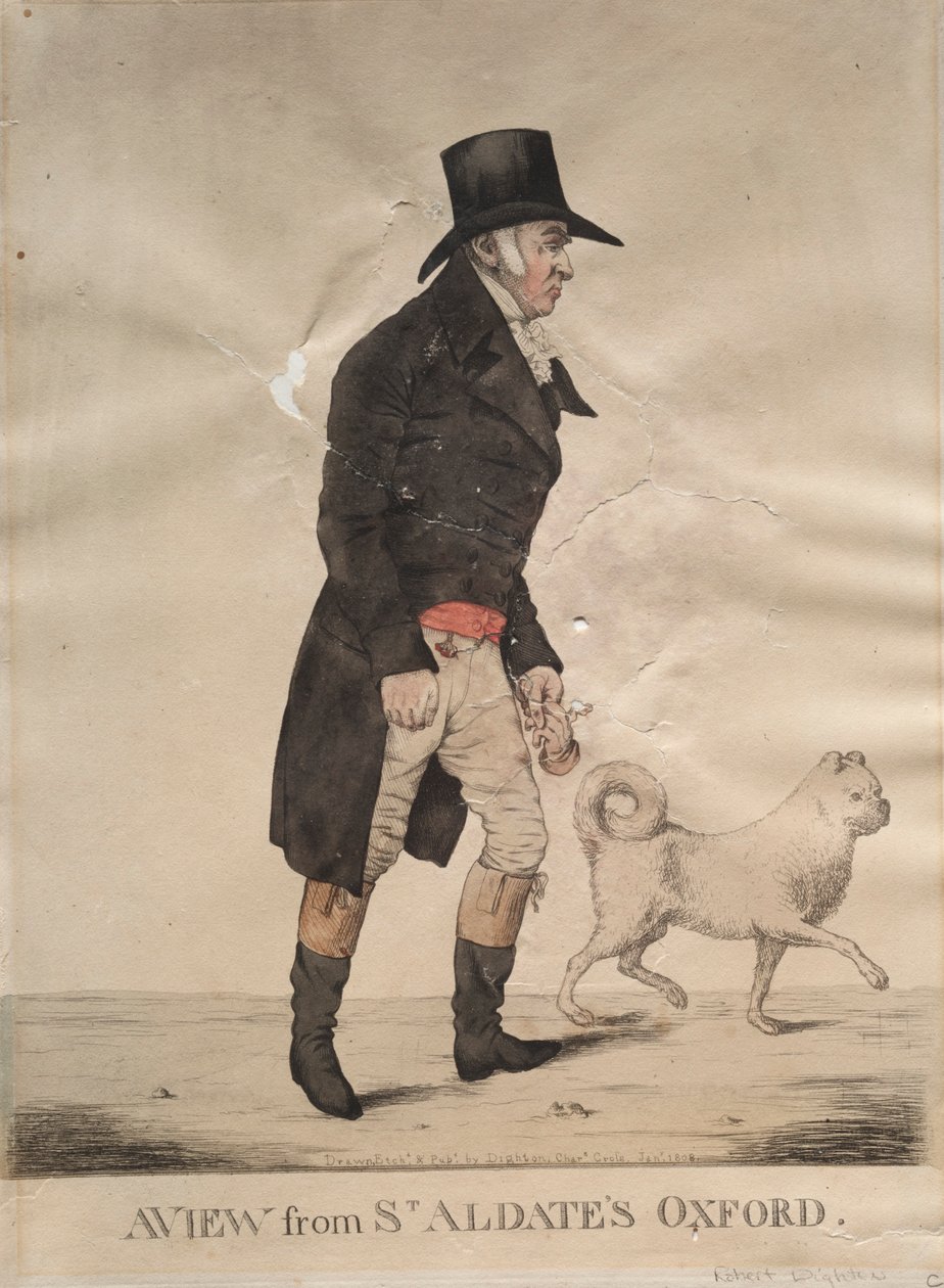 Kilátás az oxfordi St. Aldatesből. alkotó: Richard Dighton