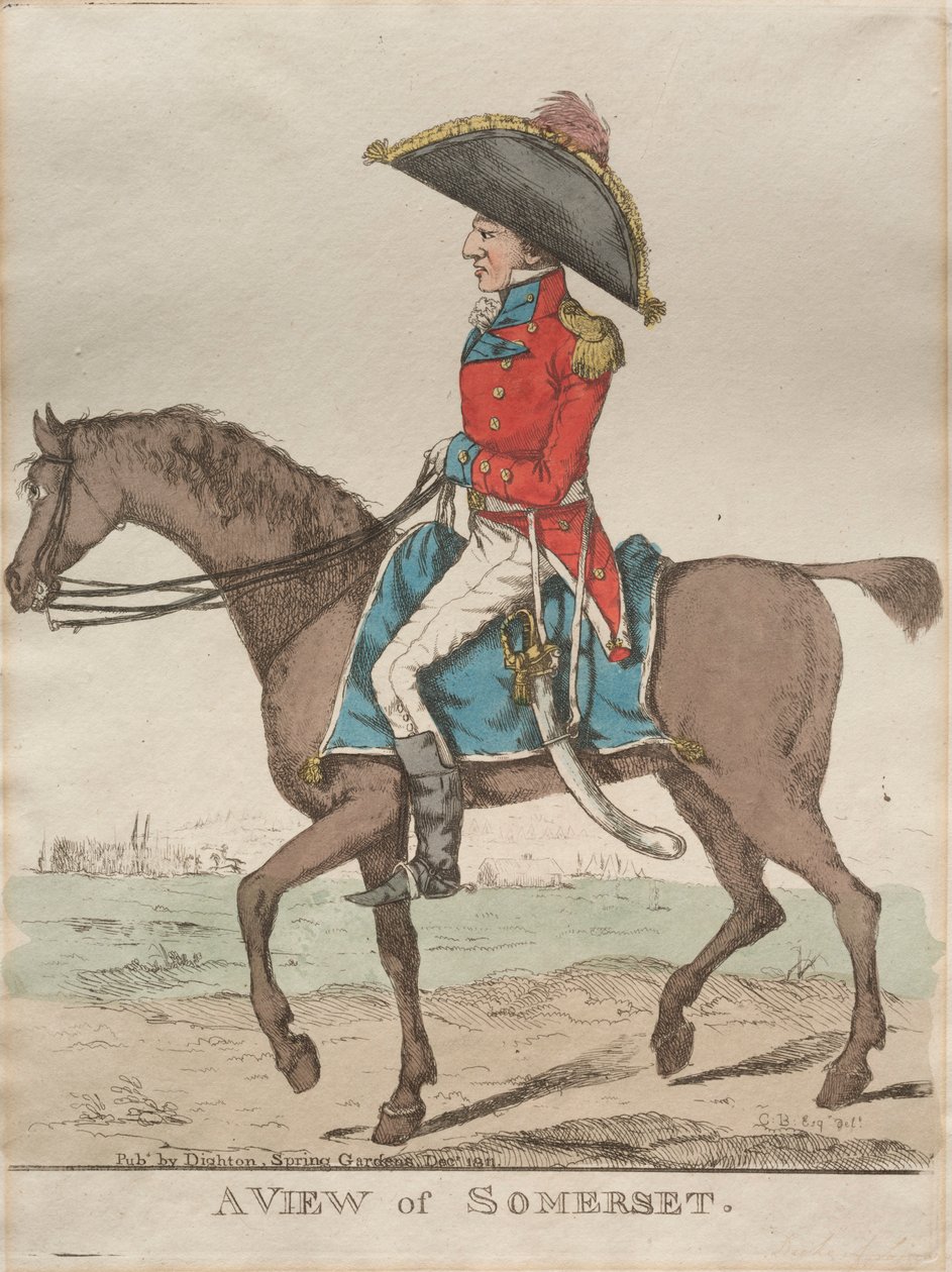 Somerset látképe, 1811. alkotó: Richard Dighton