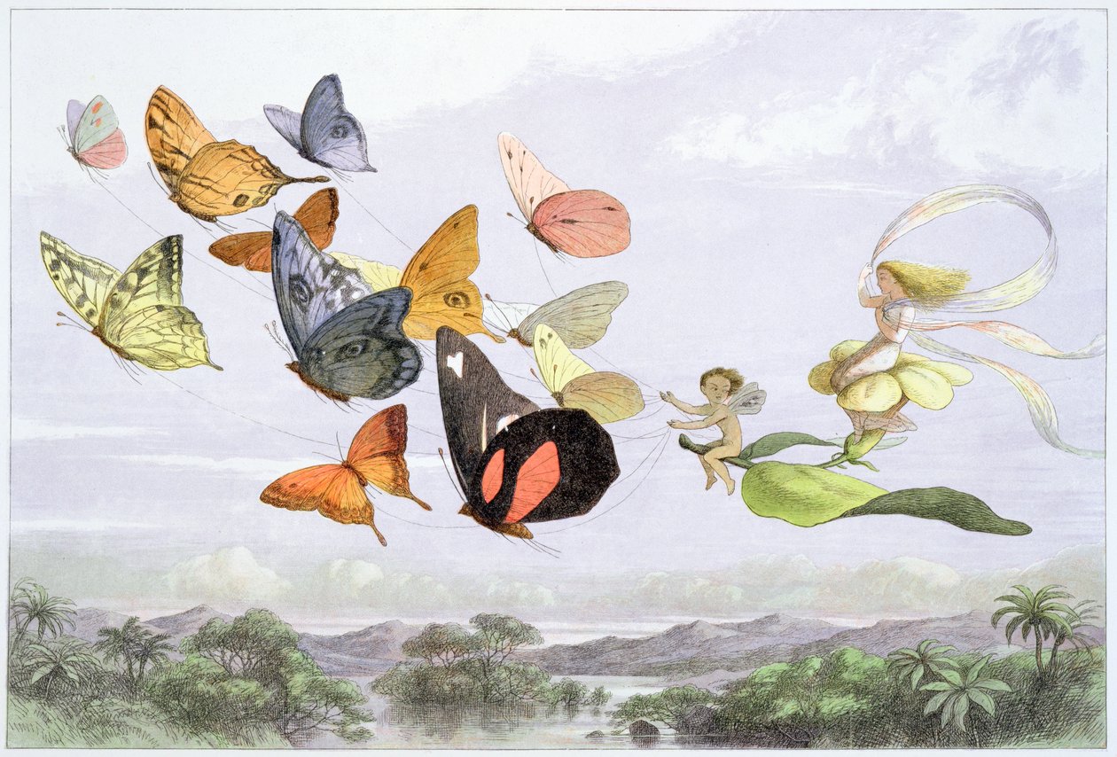 „A tündérkirálynő kocsija”, 1870 alkotó: Richard Doyle