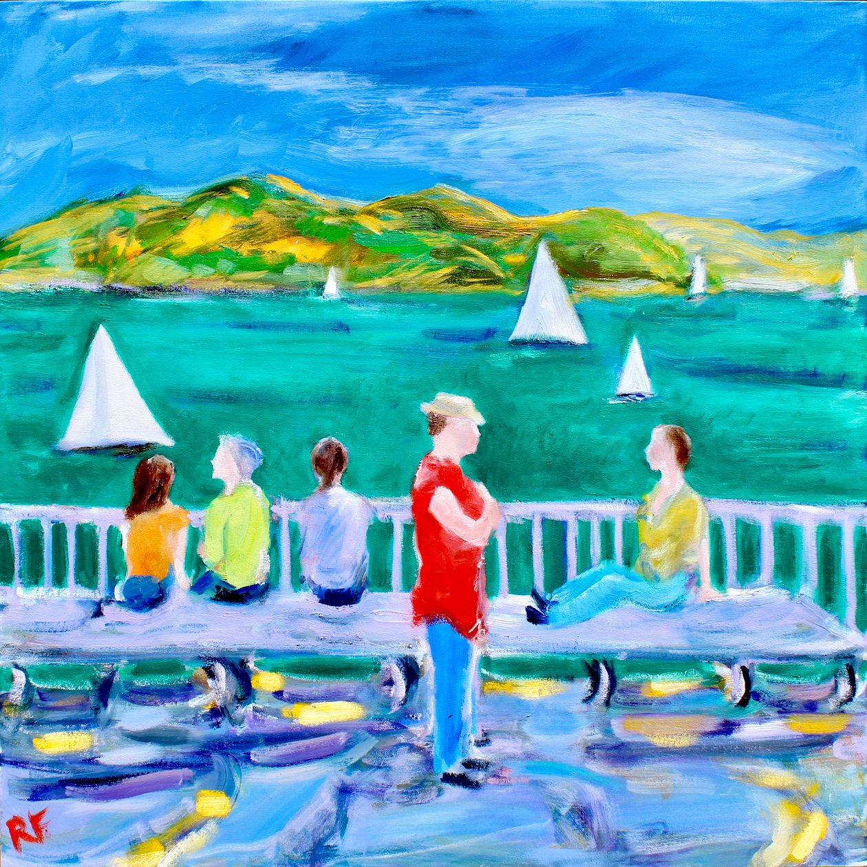 Egy pad, Sausalito, 2017 alkotó: Richard Fox