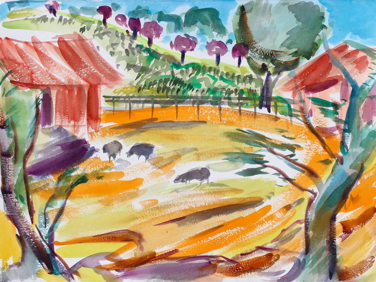 Barnyard juhokkal, Napa Valley, 2016 alkotó: Richard Fox
