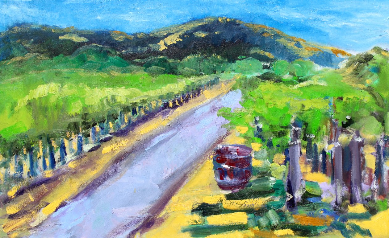 Vineyard with Barrel, Napa, 2019 alkotó: Richard Fox