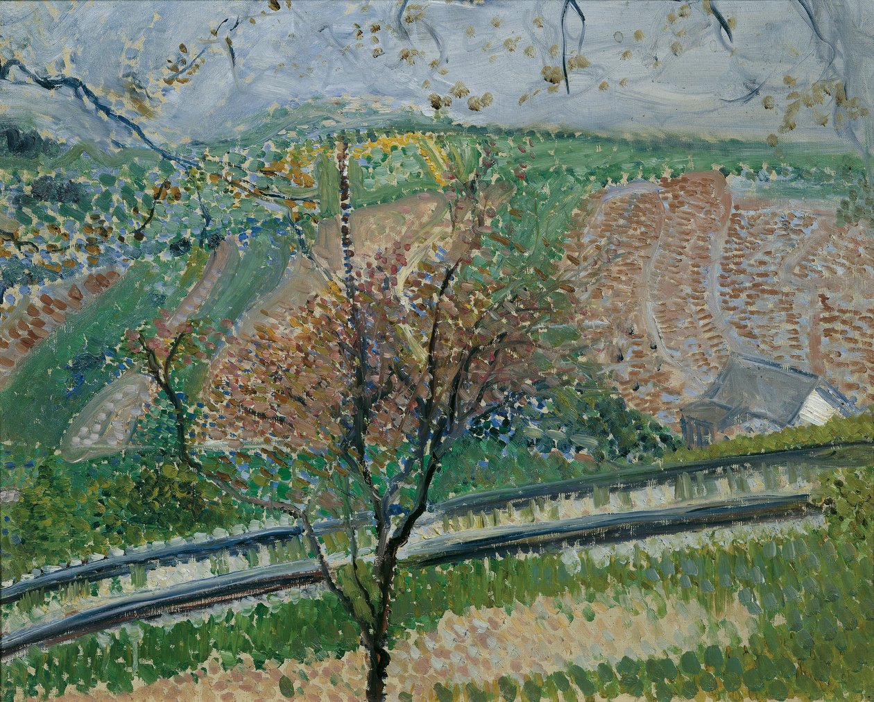 Rackvasút a Kahlenbergen, 1907. alkotó: Richard Gerstl