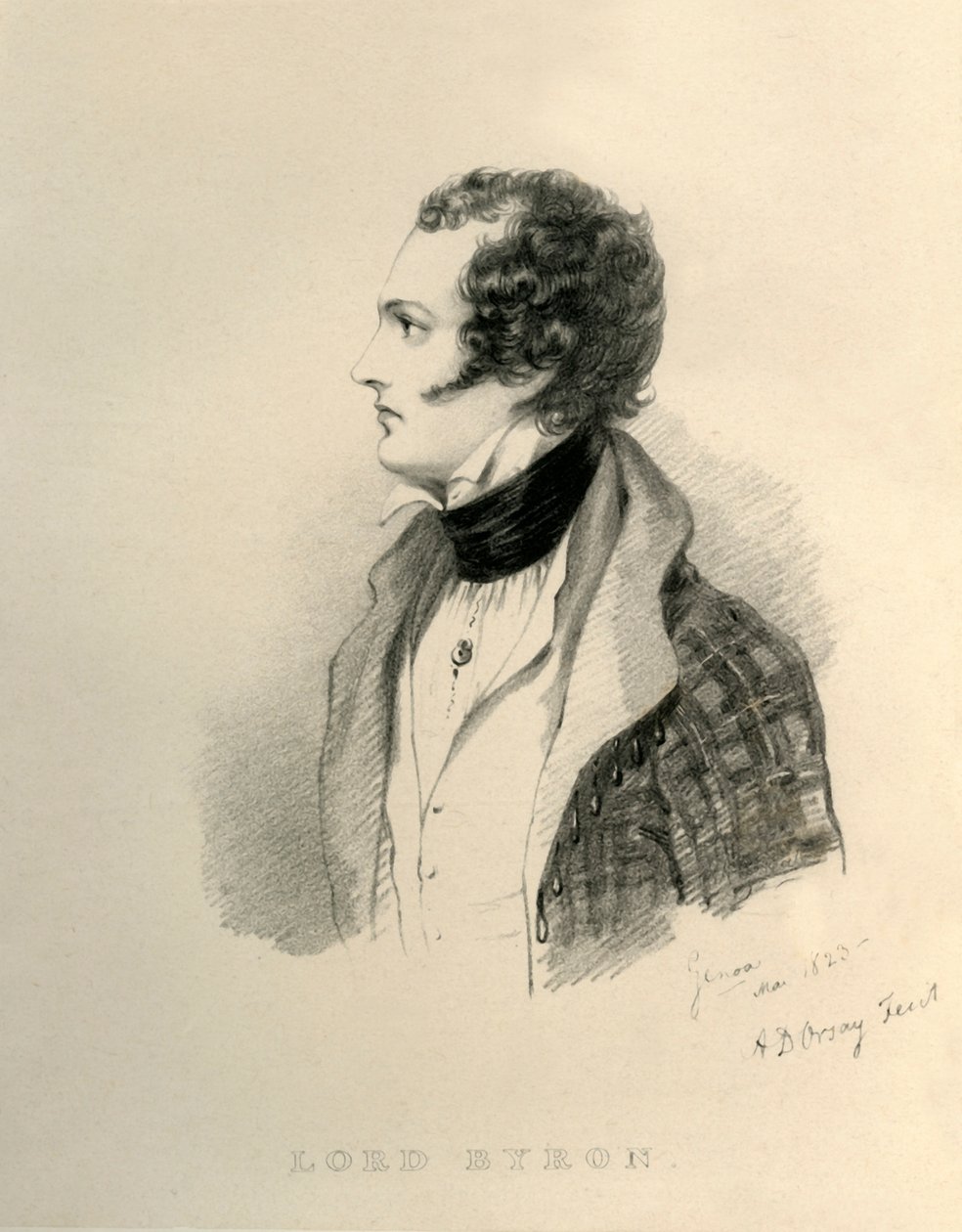 Lord Byron, 1823. alkotó: Richard James Lane