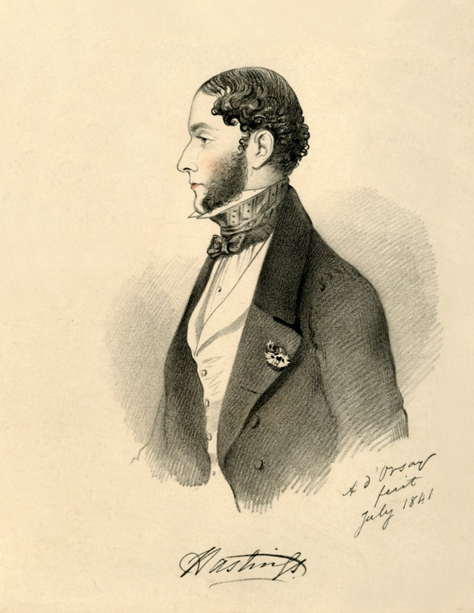 Hastings márkija, 1841. alkotó: Richard James Lane