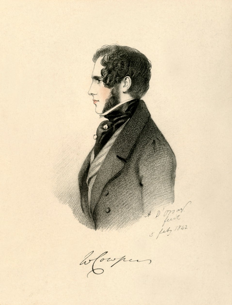 William Cowper, 1842. alkotó: Richard James Lane