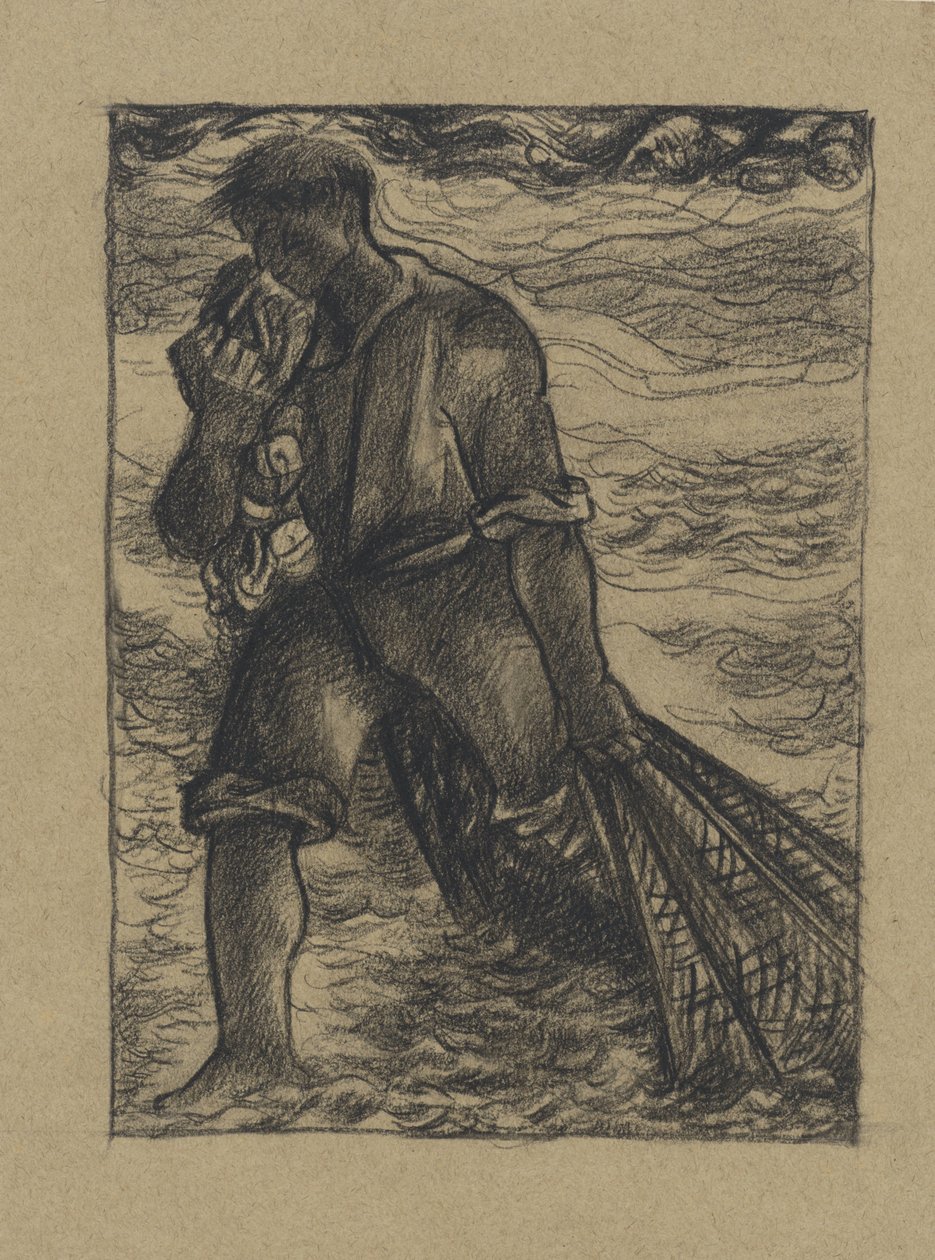 Halász hálóval alkotó: Richard Nicolaüs Roland Holst
