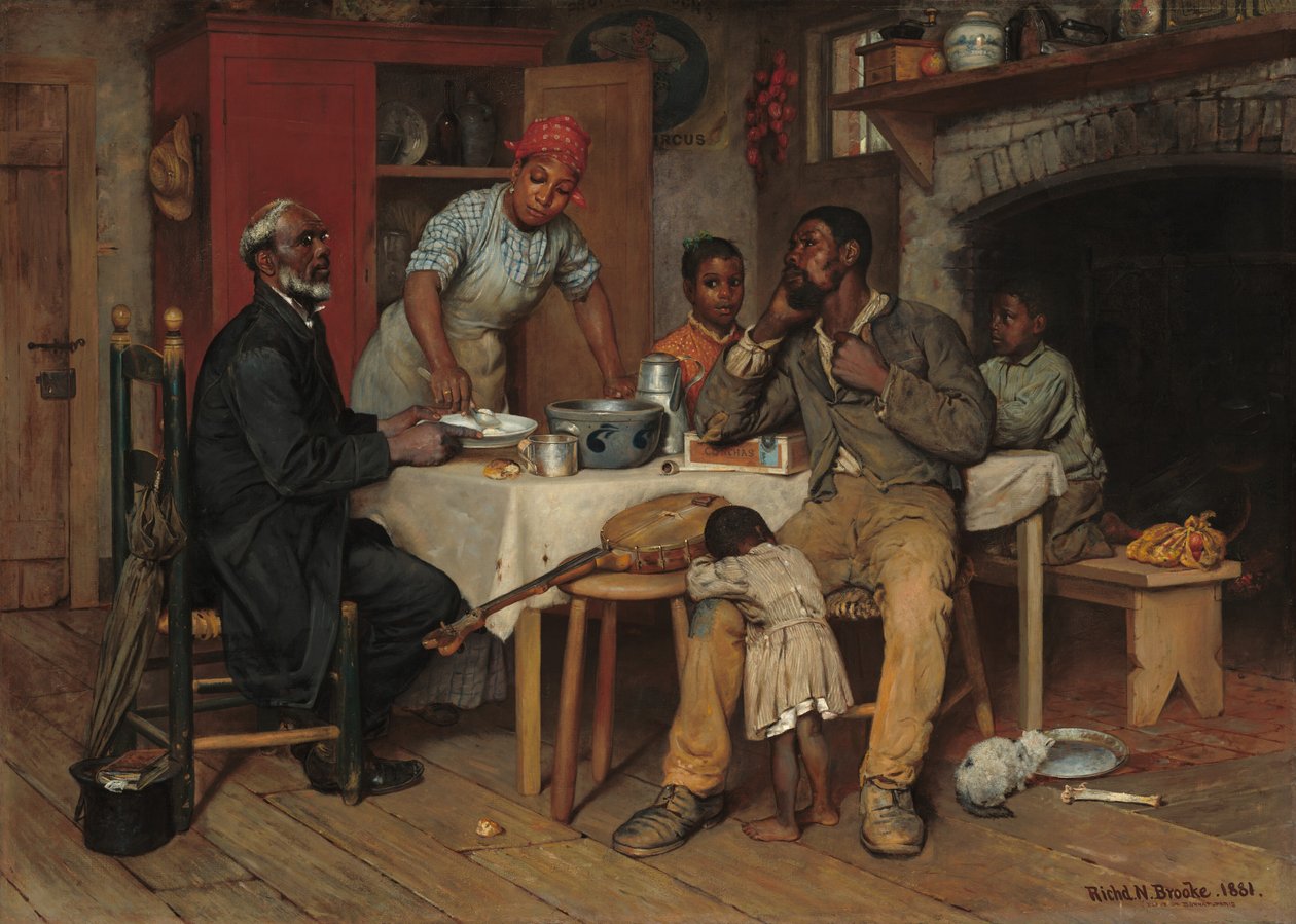 Lelkészlátogatás, 1881. alkotó: Richard Norris Brooke