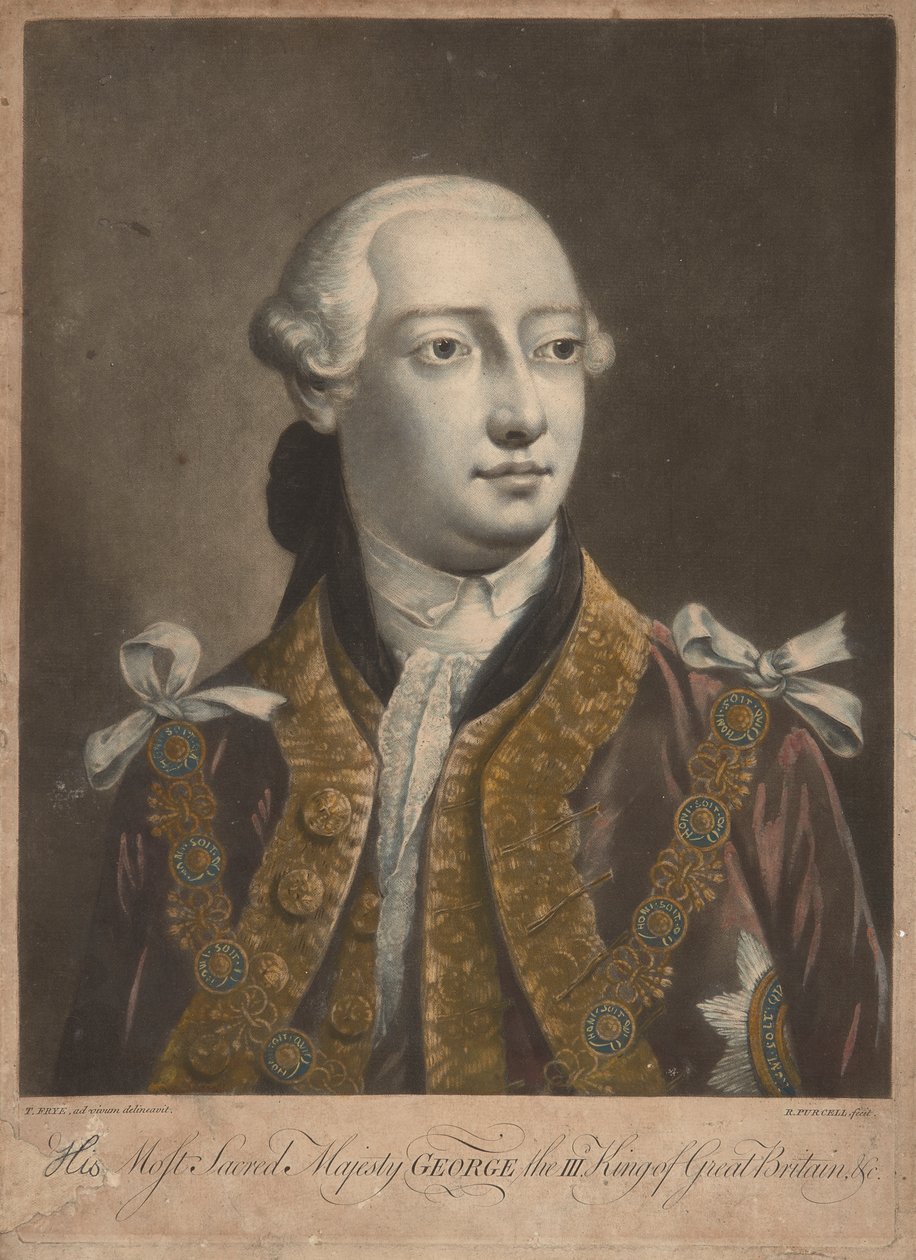 III. György király, 1762 körül (mezzotint) alkotó: Richard Purcell