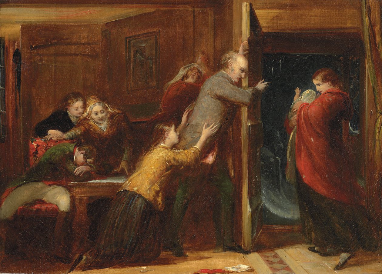 Vázlat a "The Outcast"-hoz, 1851 alkotó: Richard Redgrave