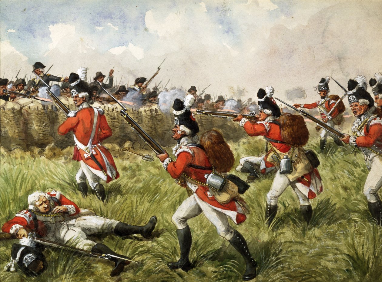 Bunkerdomb, 1775, 1900 körül alkotó: Richard Simkin